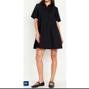 Old Navy Black 100% Cotton Tent Dress Womens M